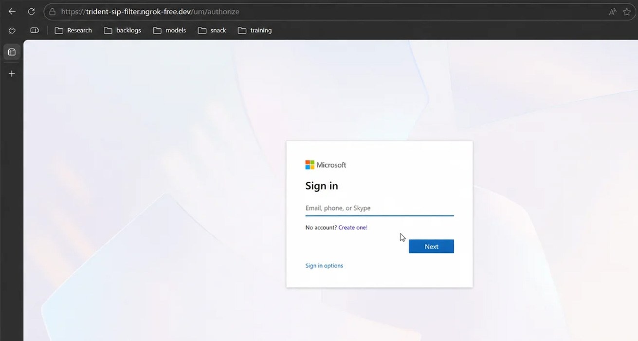 External MFA provider showing a Microsoft login prompt
