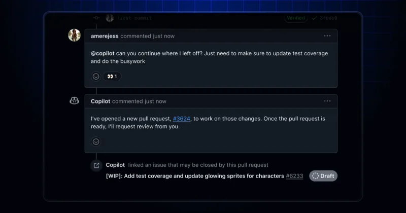 Ask Copilot coding agent to make changes in any pull request with @copilot