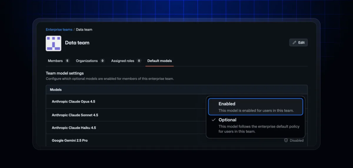 Enterprise teams model policy targeting in public preview