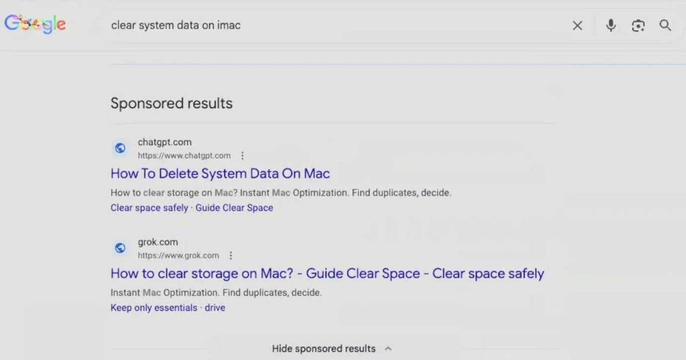 Figure 3: Top search results and highly rated links via Google Search