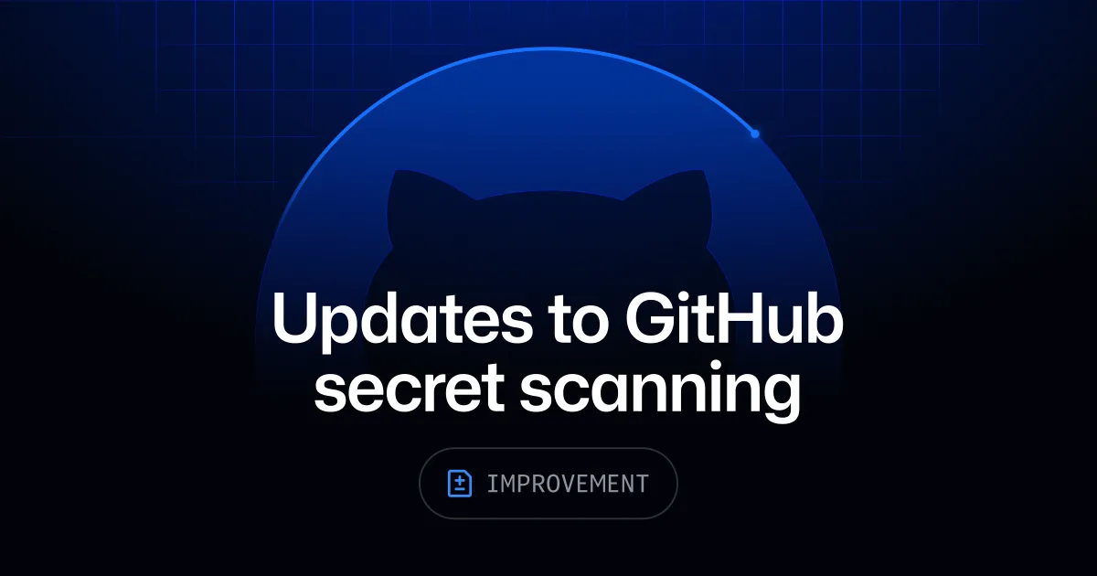 GitHub secret scanning — coverage update