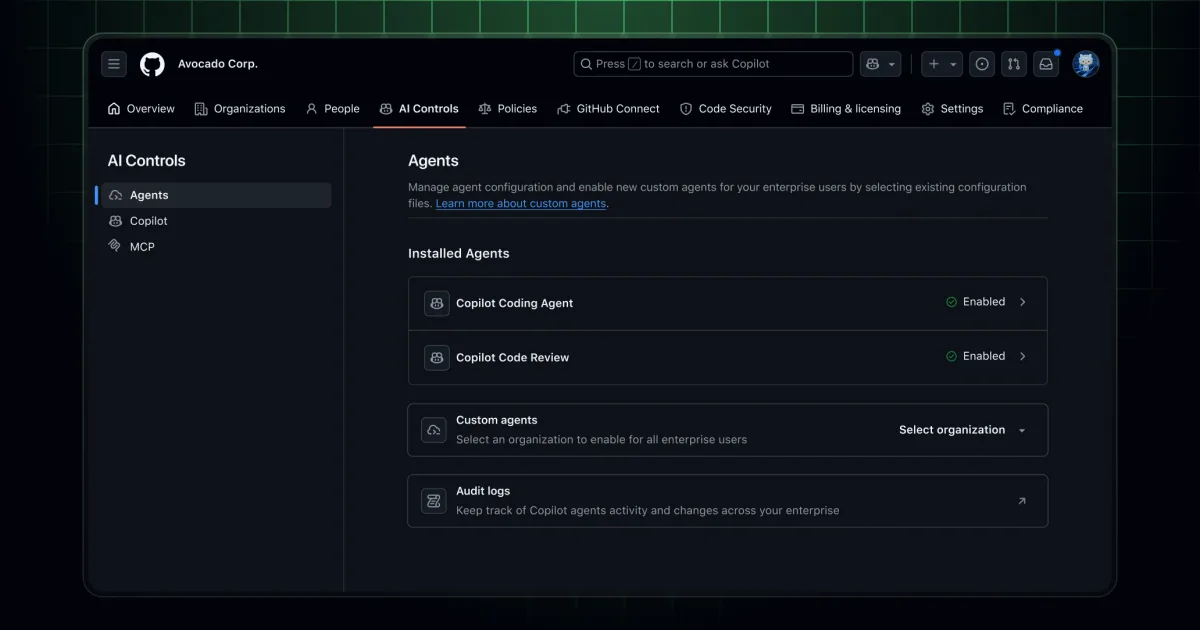 Enterprise AI controls & the agent control plane are in public preview