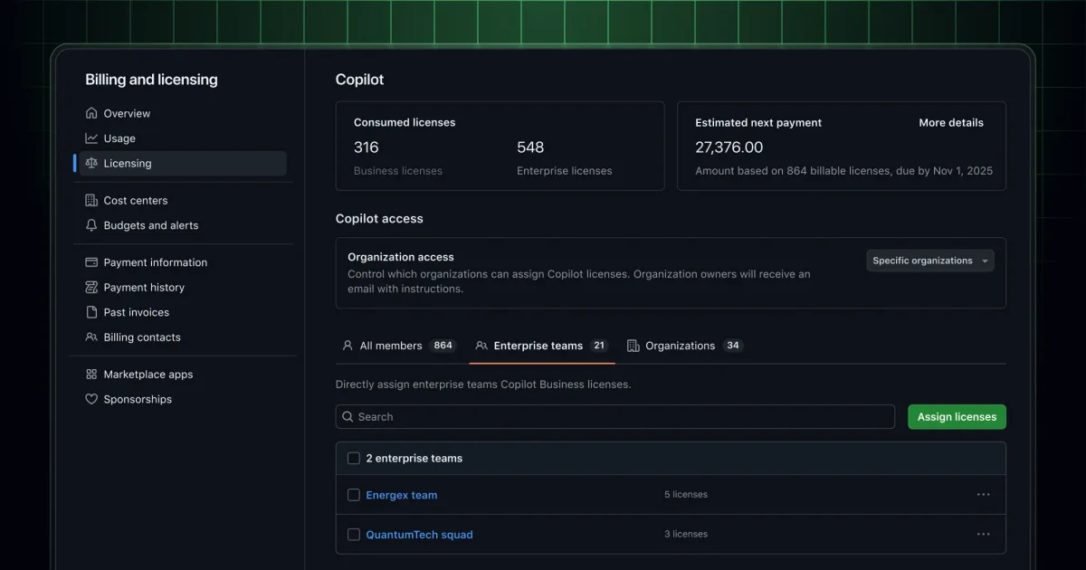 Managing Copilot Business in enterprise is now generally available